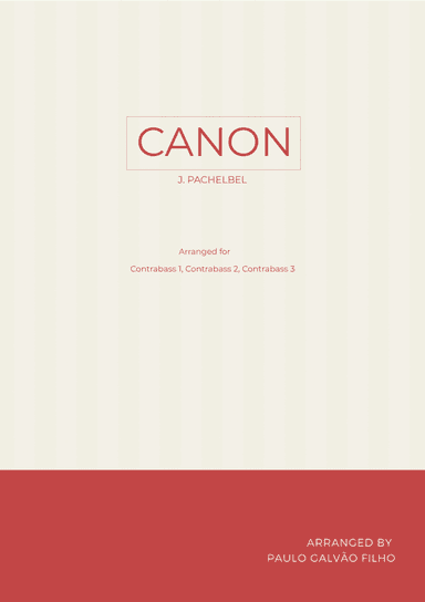 CANON IN D - CONTRABASS TRIO