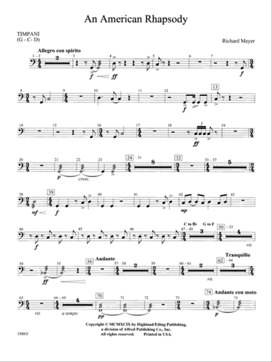 An American Rhapsody: Timpani