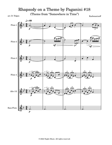 Rhapsody on a Theme of Paganini, Var. 18