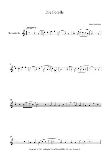 Die Forelle - Franz Schubert (Clarinet)