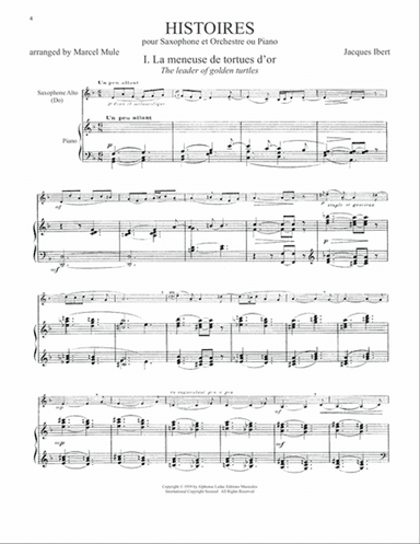Histoires (arr. Marcel Mule)