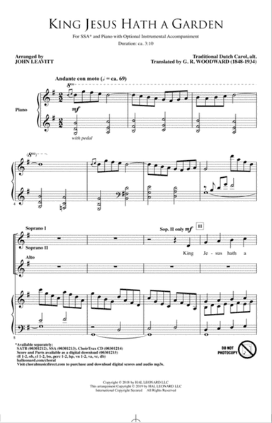 King Jesus Hath A Garden (arr. John Leavitt)