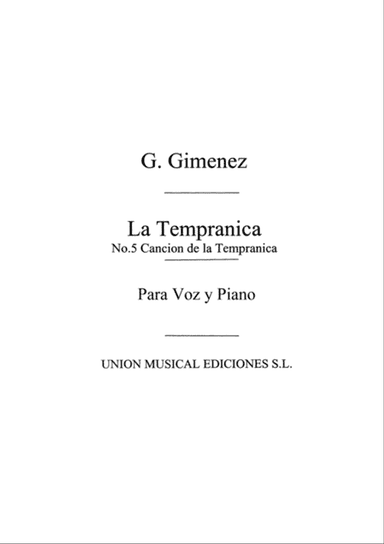 Cancion De La Tempranica