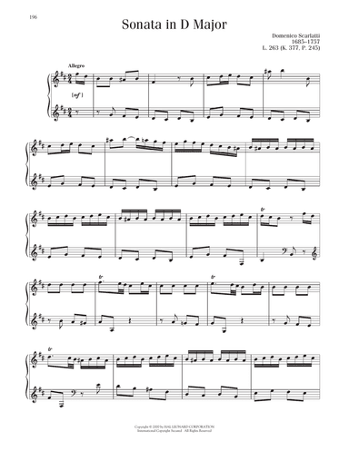 Sonata In D Major, K. 377