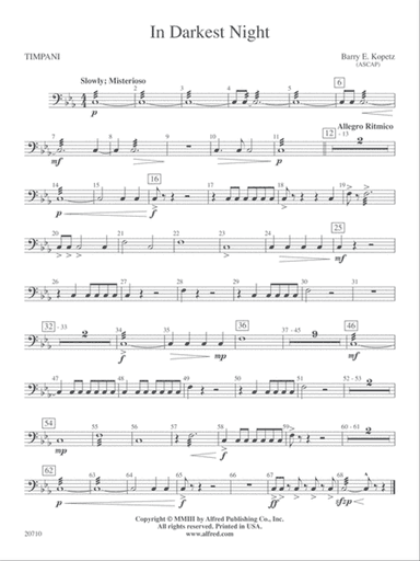 In Darkest Night: Timpani