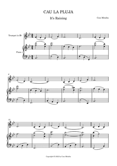 CAU LA PLUJA Tp & Pno