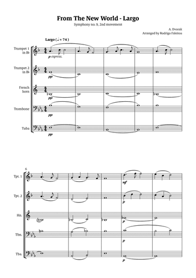 Largo (2nd movement of the Symphony no. 9 'From The New World')