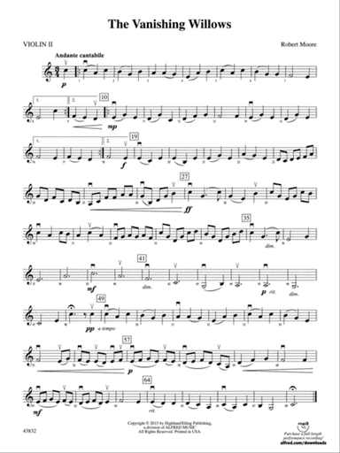 The Vanishing Willows: 2nd Violin