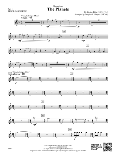 The Planets: Part 1 - Tenor Saxophone
