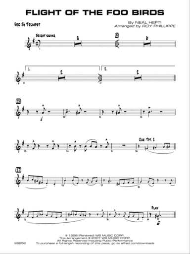 Flight of the Foo Birds: 3rd B-flat Trumpet