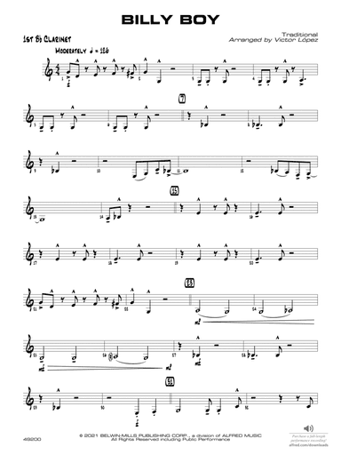 Billy Boy: 1st B-flat Clarinet