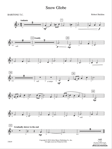 Snow Globe: (wp) Baritone T.C.