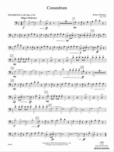Conundrum: (wp) 1st B-flat Trombone B.C.
