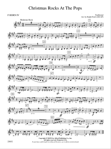Christmas Rocks at the Pops: 4th F Horn