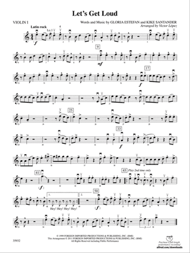 Let's Get Loud: 1st Violin