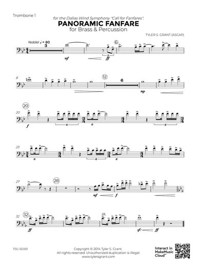 Panoramic Fanfare: 1st Trombone