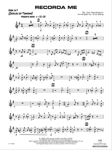 Recorda me: 1st F Horn