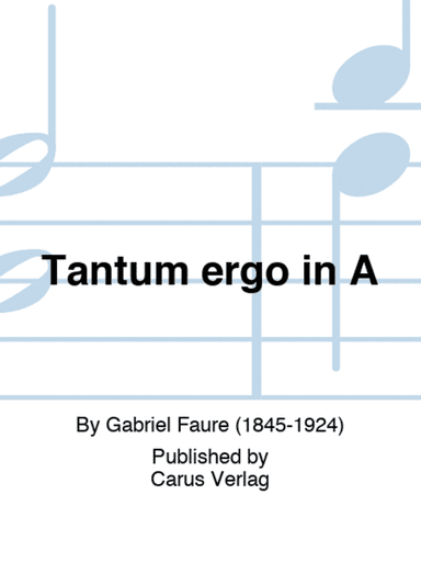 Tantum ergo in A