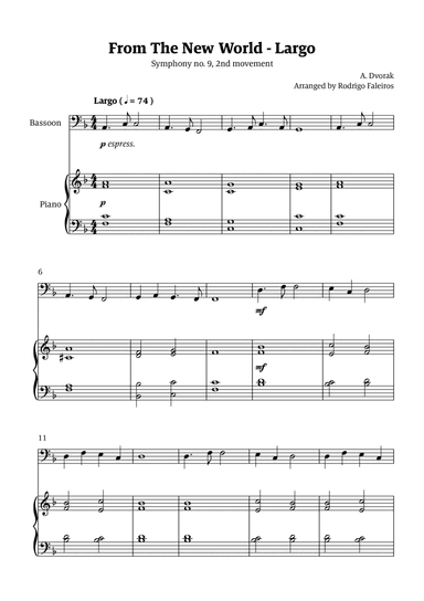 Largo (2nd movement of the Symphony no. 9 'From The New World')