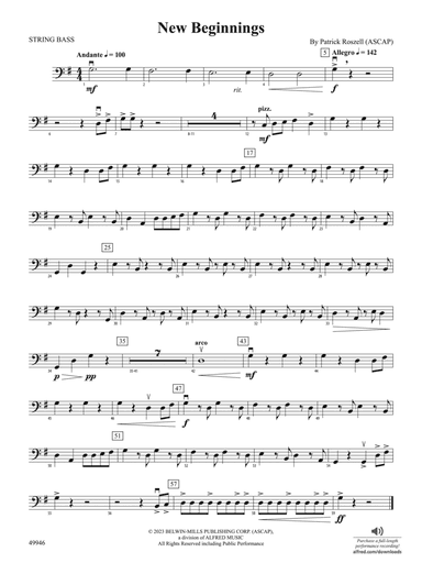 New Beginnings: String Bass