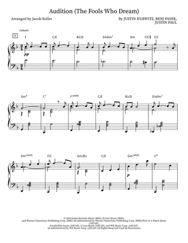 Audition (The Fools Who Dream)