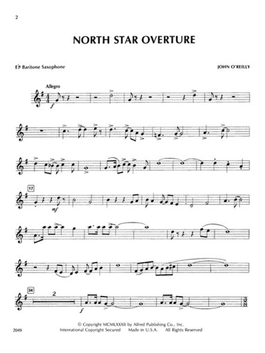 North Star Overture: E-flat Baritone Saxophone