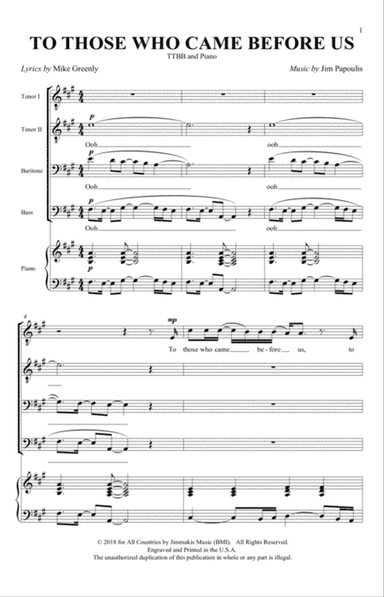 To Those Who Came Before Us