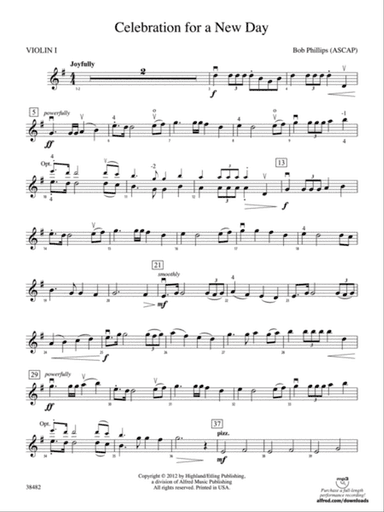 Celebration for a New Day: 1st Violin
