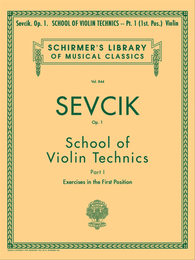 School of Violin Technics, Op. 1 – Book 1
