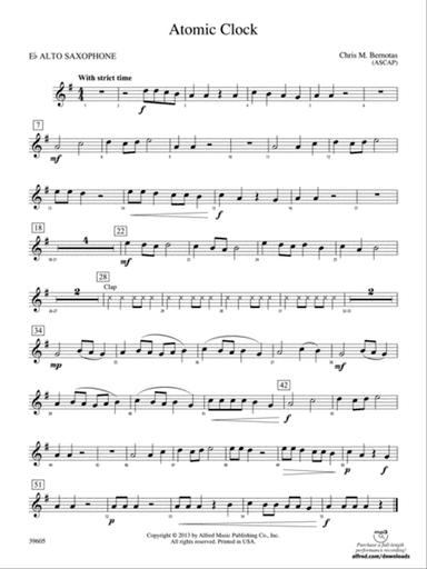 Atomic Clock: E-flat Alto Saxophone