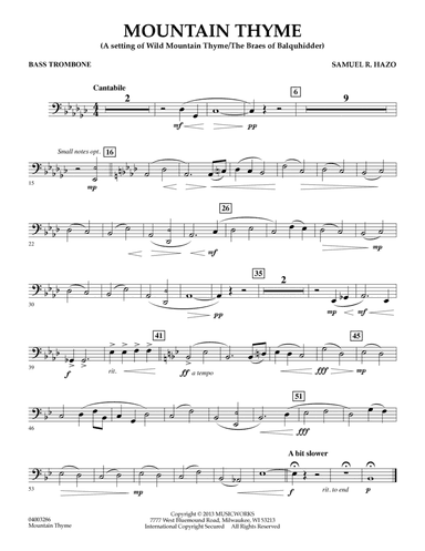 Mountain Thyme - Bass Trombone