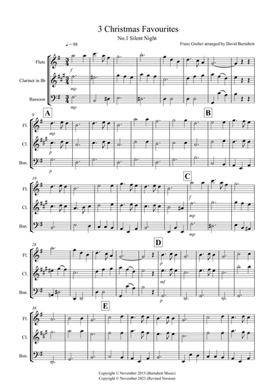 3 Christmas Favourites for Wind Trio