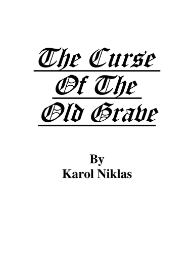 The Curse of the Old Grave - Score Only