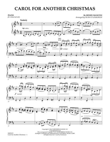 Carol For Another Christmas - Piano