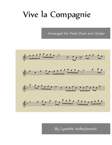 Vive la Compagnie - Flute Duet with Guitar Chords