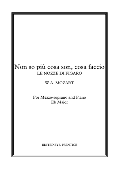 Non so più cosa son, cosa faccio - Le nozze di Figaro (Eb Major)
