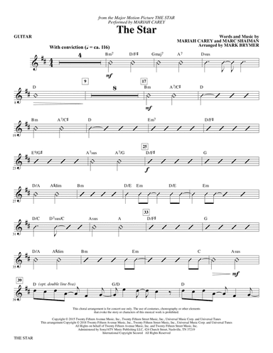 The Star (arr. Mark Brymer) - Guitar