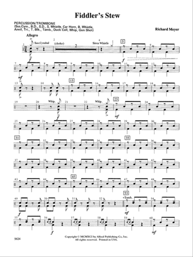 Fiddler's Stew: 1st Percussion
