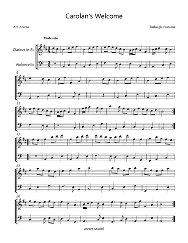 Carolan's Welcome - Clarinet and Cello