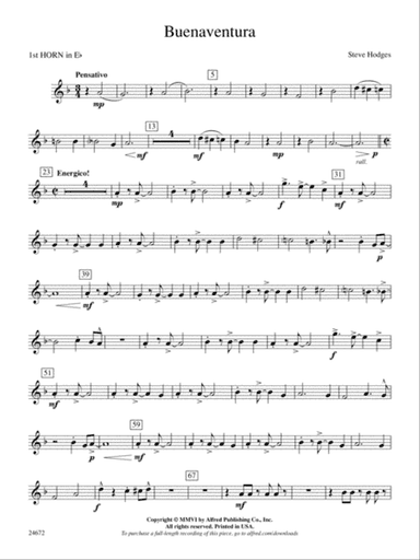 Buenaventura: (wp) 1st Horn in E-flat