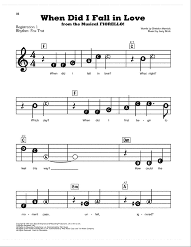 When Did I Fall In Love (from Fiorello)