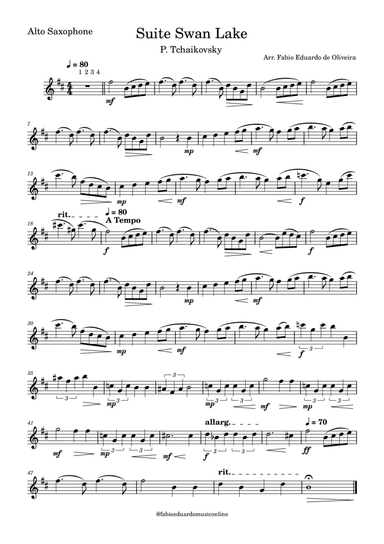 Swan Lake (Tchaikovsky) - Easy Arrangement