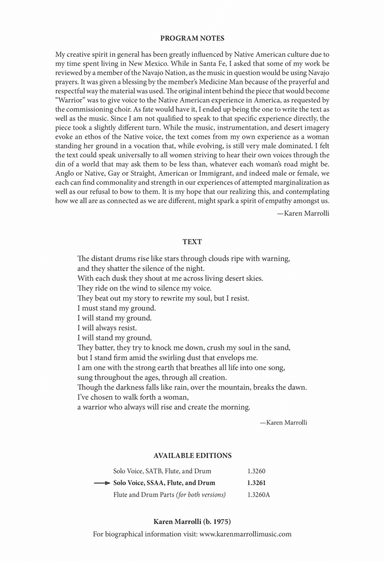 Warrior (Choral Score)
