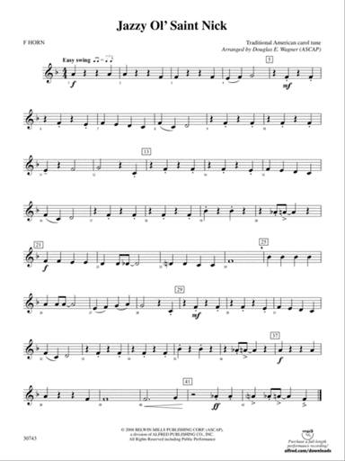 Jazzy Ol' Saint Nick: 1st F Horn