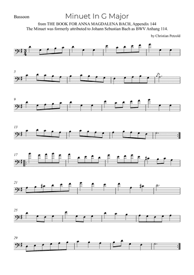 Minuet In G Major