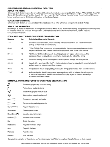 Christmas Cello-bration: Viola Educational Pack