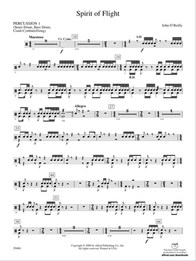 Spirit of Flight: 1st Percussion