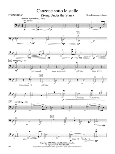 Canzone sotto le stelle: String Bass