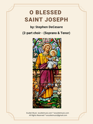 O Blessed Saint Joseph (2-part choir - (Soprano and Tenor)
