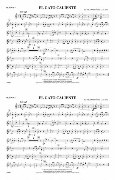 El Gato Caliente: 1st F Horn